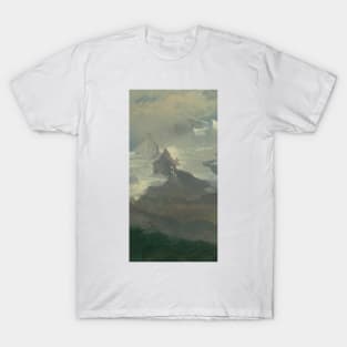 Cloud Study with Mountain Peaks by Albert Bierstadt T-Shirt